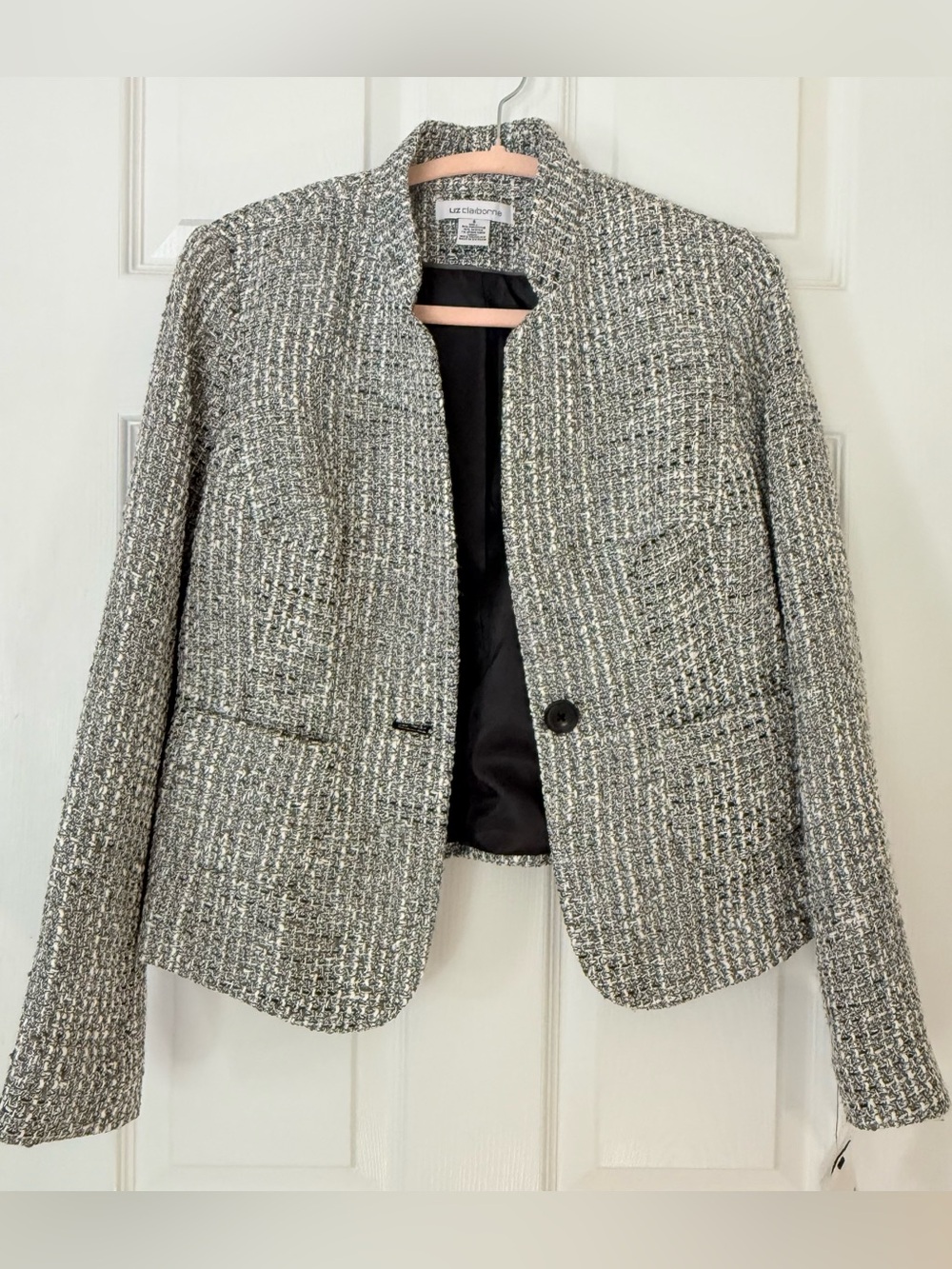 NWT Liz Claiborne Tweed Blazer Sz S